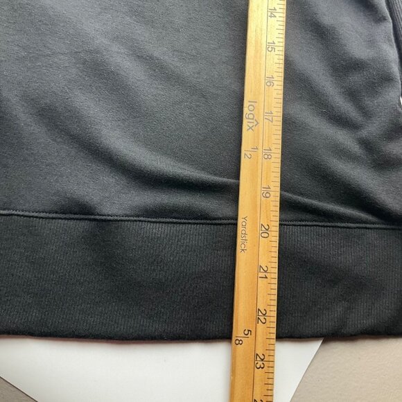 Emily HSU Small Black Open Back Long Sleeve Top Made USA Athleisure Minimalist - Picture 6 of 8